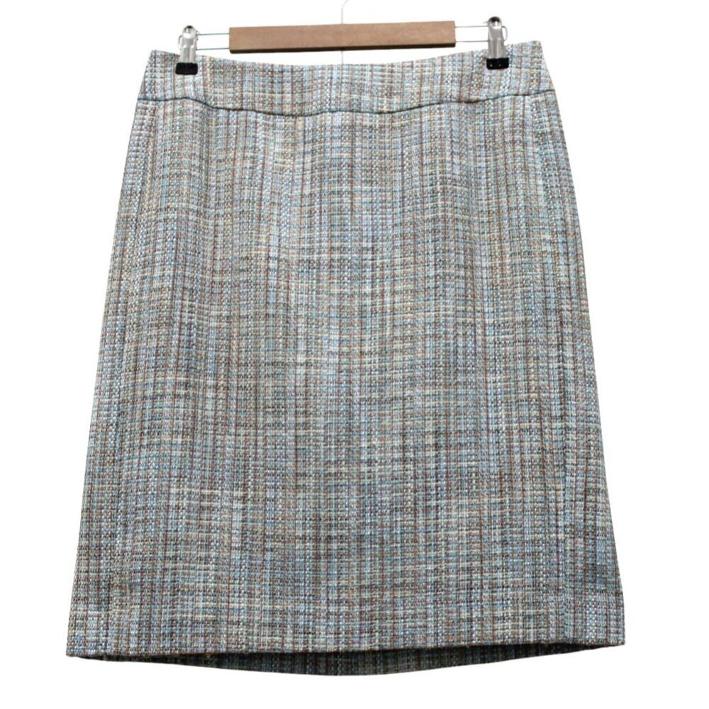 Pendleton Pencil Skirt Size 10 Petite Cotton Wool Tweed Preppy Business Casual